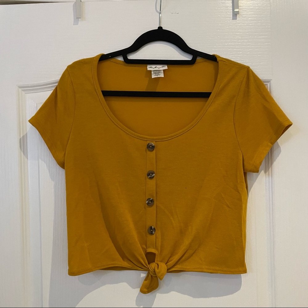 Button down crop top